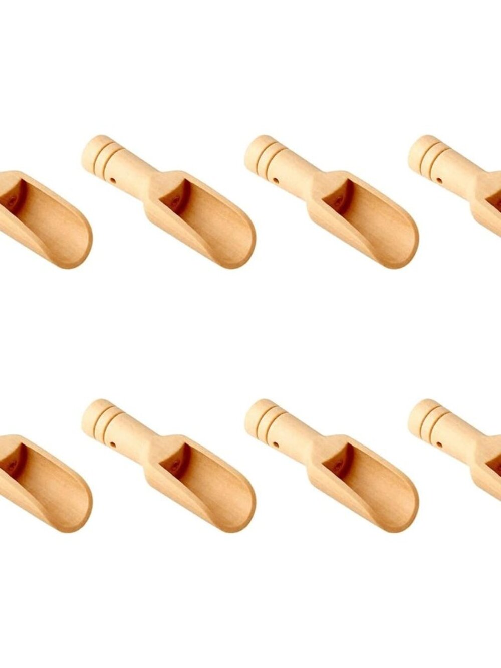 8pcs Mini Wooden Spoons，Mini Bamboo Spoons for Bath Salts, tea scoop, Washing Po